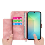 For Samsung Galaxy A08 5G / A08 4G / A07 5G / A07 4G Case Flower Pattern PU Leather Wallet Phone Cover with Strap