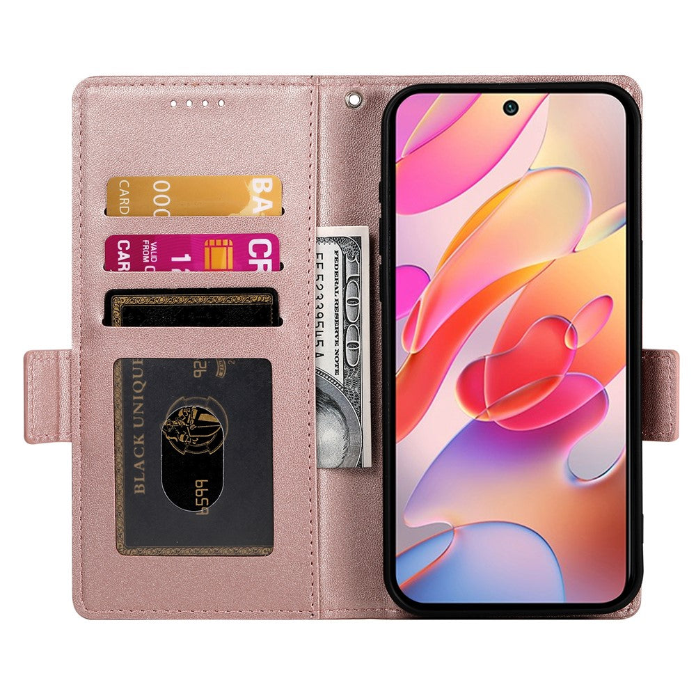 Samsung Galaxy A18 5G / A18 4G / A17 5G / A17 4G / A26 5G Stativskal PU-läder Plånboksfodral