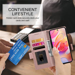 Samsung Galaxy A18 5G / A18 4G / A17 5G / A17 4G / A26 5G Stativskal PU-läder Plånboksfodral