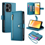 Til Oppo Reno14 F 5G Cover Med Lynlåslomme Pung Læder Telefoncover med Remme