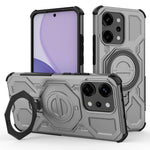 For Oppo Reno14 Pro 5G (Global) Magnetic Case Rotating Metal Kickstand PC + TPU Phone Back Cover