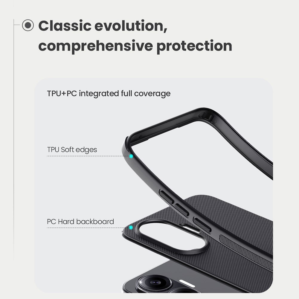 NILLKIN Frosted Shield Pro For Xiaomi Poco F7 5G / Redmi Turbo 4 Pro 5G Case Matte PC + TPU Phone Cover