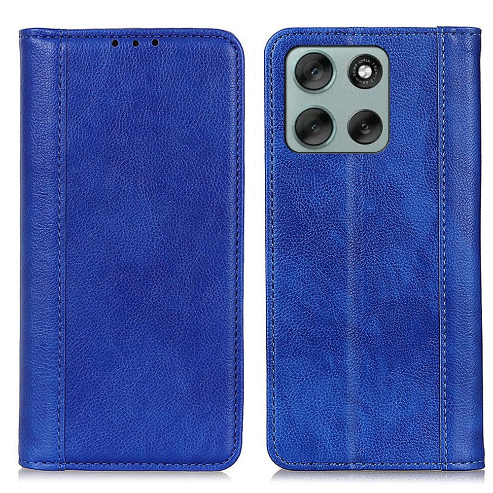For Motorola Moto G56 5G Stand Case Split Leather Litchi Texture Wallet Phone Cover