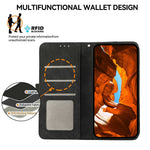 ABEEL For Samsung Galaxy S25 FE Etui Farvesplejsning Læder Flip Telefoncover RFID-blokering