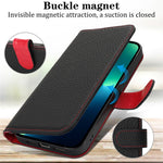 For iPhone 13 Pro Max  /  12 Pro Max Stand Case Litchi Texture Genuine Cow Leather Wallet Phone Cover RFID Blocking