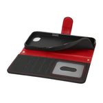 Til iPhone 17e / 16e Stand Cover Litchi Texture Ægte Koskind Læder Pung Telefoncover RFID Blokerende