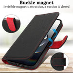Til iPhone 17e / 16e Stand Cover Litchi Texture Ægte Koskind Læder Pung Telefoncover RFID Blokerende