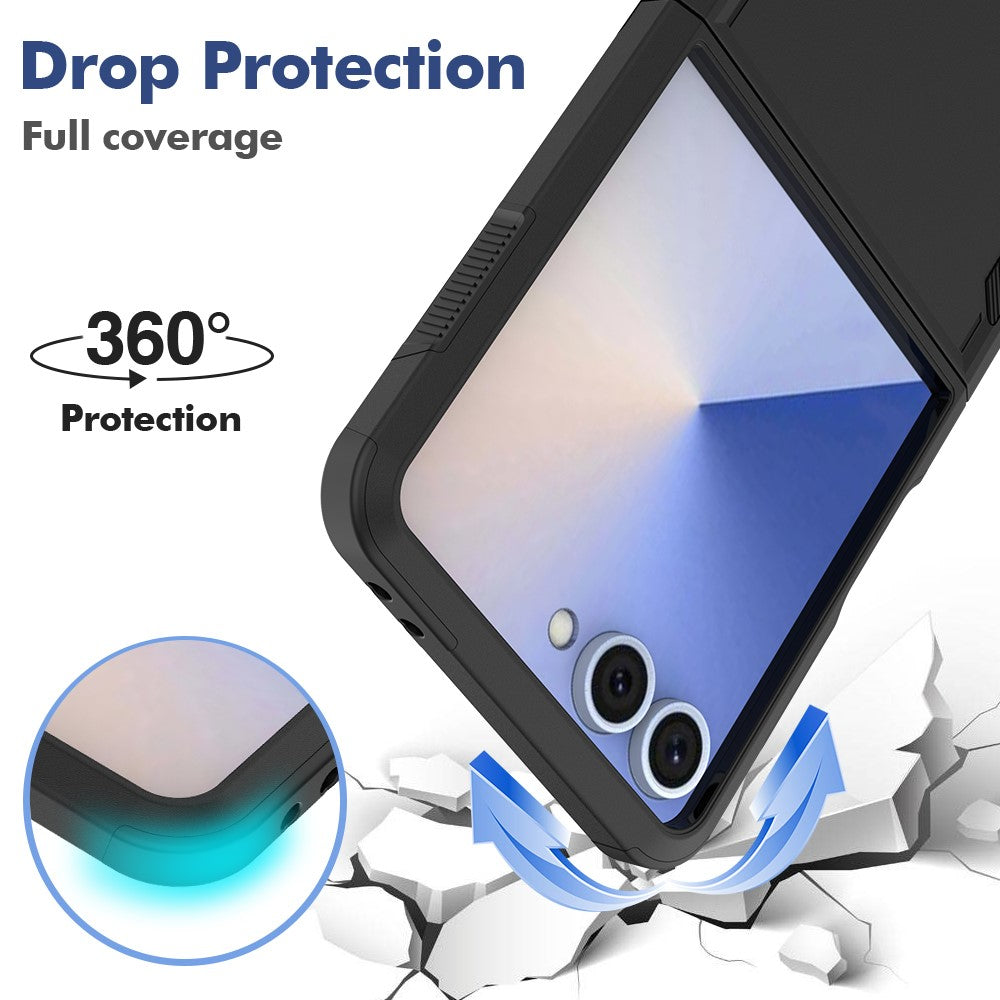 Til Samsung Galaxy Z Flip7 5G Etui 2-i-1 PC + TPU Stødsikkert Telefoncover