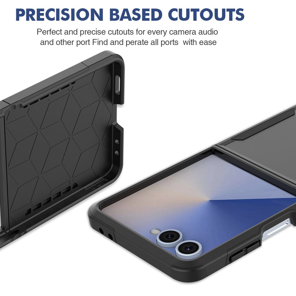 Til Samsung Galaxy Z Flip7 5G Etui 2-i-1 PC + TPU Stødsikkert Telefoncover