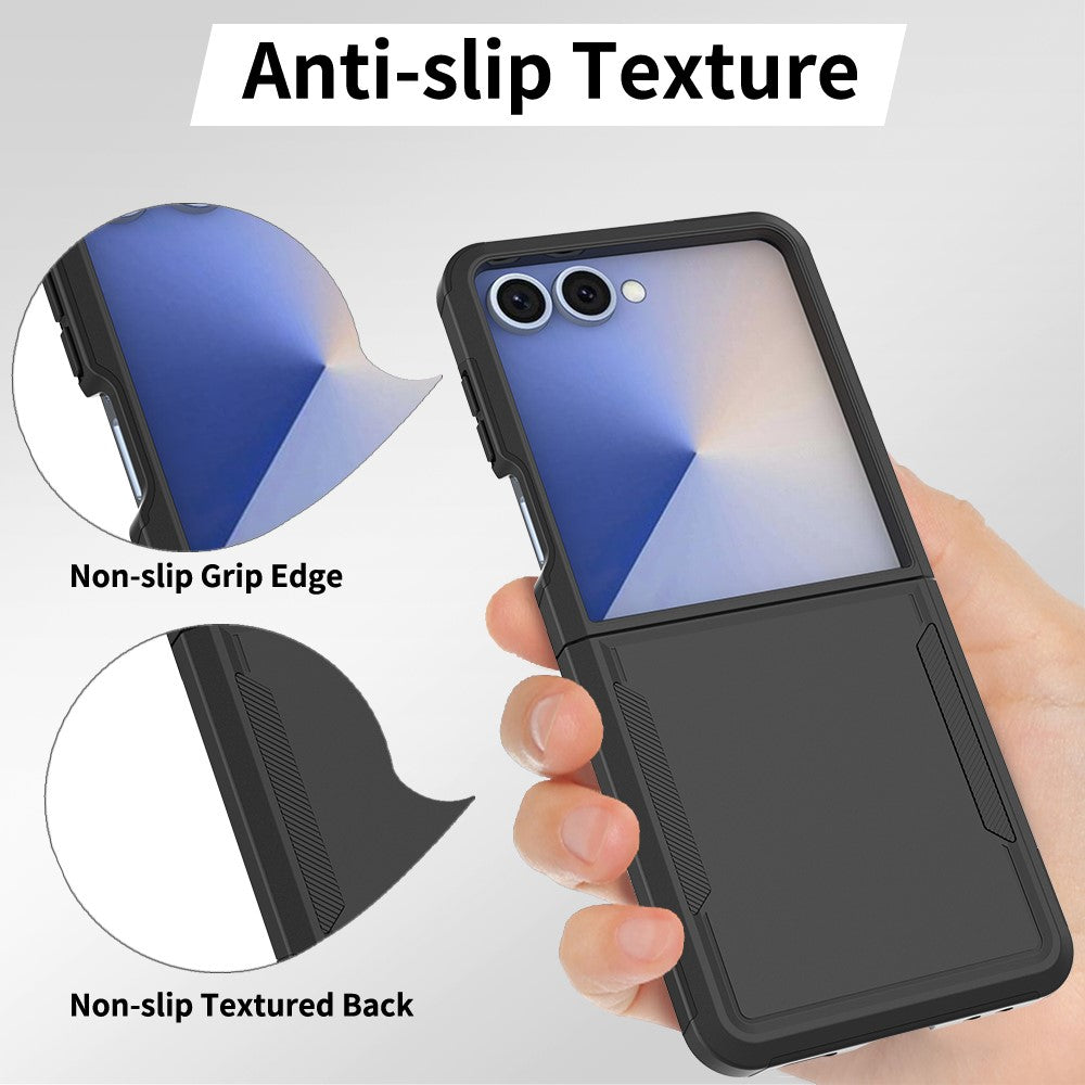 Til Samsung Galaxy Z Flip7 5G Etui 2-i-1 PC + TPU Stødsikkert Telefoncover