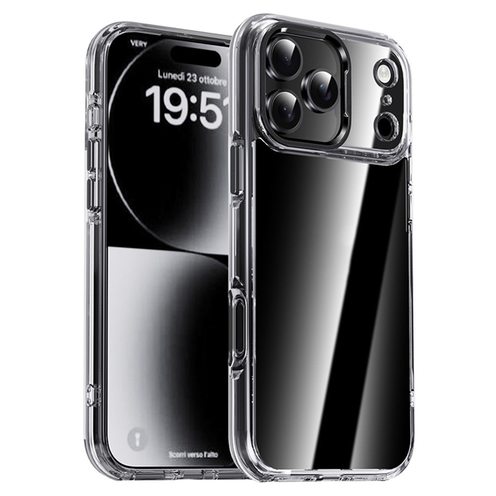 IPAKY til iPhone 17 Pro Max Klart Cover Metal Linseramme Stødsikker TPU Telefoncover