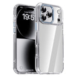 IPAKY For iPhone 17 Pro Max Clear Case Metal Lens Frame Shockproof TPU Phone Cover