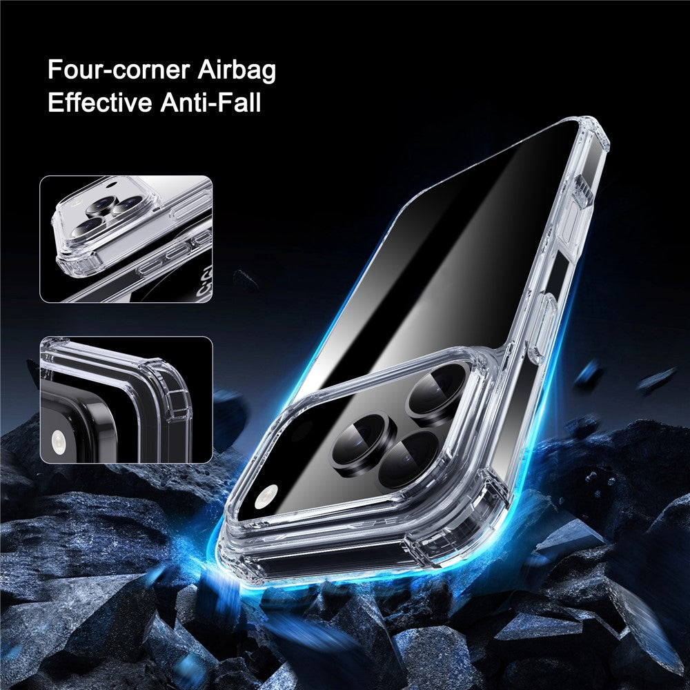 IPAKY For iPhone 17 Pro Case Four Corner Shockproof Clear Phone Back Cover
