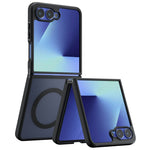 Samsung Galaxy Z Flip7 5G Magnetiskt Skal TPU + PC Matt Skin Touch mobilskal