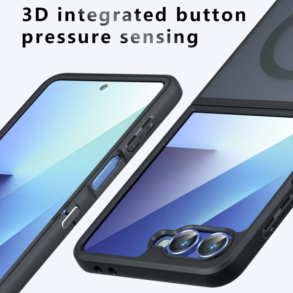 Samsung Galaxy Z Flip7 5G Magnetiskt Skal TPU + PC Matt Skin Touch mobilskal