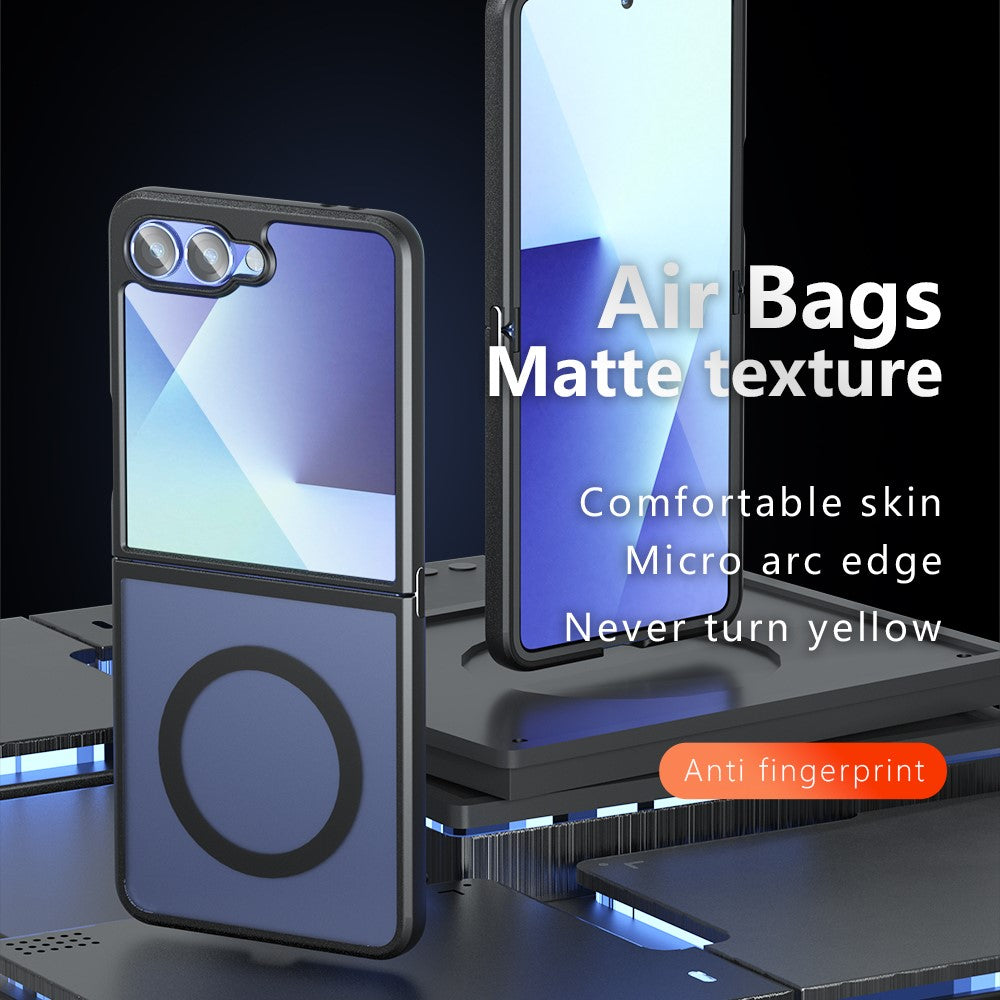 Samsung Galaxy Z Flip7 5G Magnetiskt Skal TPU + PC Matt Skin Touch mobilskal
