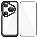 WANLONFENG För Huawei Pura 80 Ultra mobilskal XC-serien TPU Akrylskydd med Härdat Glas (Stort Linshål)
