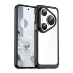 WANLONFENG För Huawei Pura 80 Ultra mobilskal XC-serien TPU Akrylskydd med Härdat Glas (Stort Linshål)