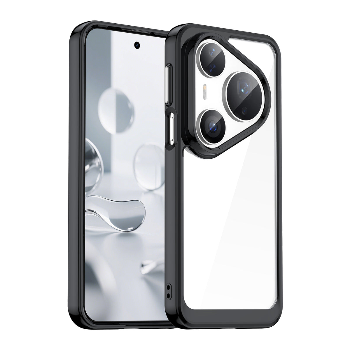 WANLONFENG För Huawei Pura 80 Ultra mobilskal XC-serien TPU Akrylskydd med Härdat Glas (Stort Linshål)
