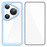 WANLONFENG För Huawei Pura 80 Ultra mobilskal XC-serien TPU Akrylskydd med Härdat Glas (Stort Linshål)