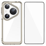 WANLONFENG För Huawei Pura 80 Ultra mobilskal XC-serien TPU Akrylskydd med Härdat Glas (Stort Linshål)