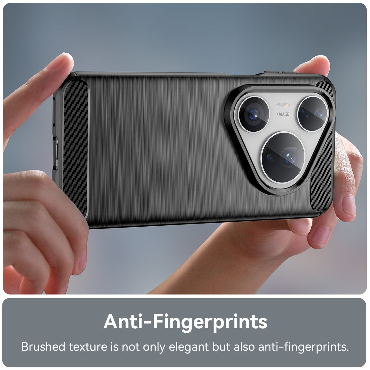 WANLONFENG För Huawei Pura 80 Pro / 80 Pro+ Skal med Skärmfilm LS-serien Stort Linshål Borstad Textur TPU mobilskal