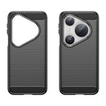 WANLONFENG För Huawei Pura 80 Pro / 80 Pro+ Skal med Skärmfilm LS-serien Stort Linshål Borstad Textur TPU mobilskal