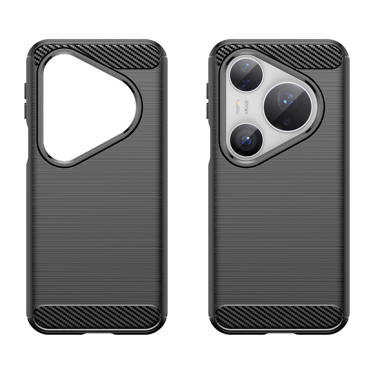WANLONFENG För Huawei Pura 80 Pro / 80 Pro+ Skal med Skärmfilm LS-serien Stort Linshål Borstad Textur TPU mobilskal