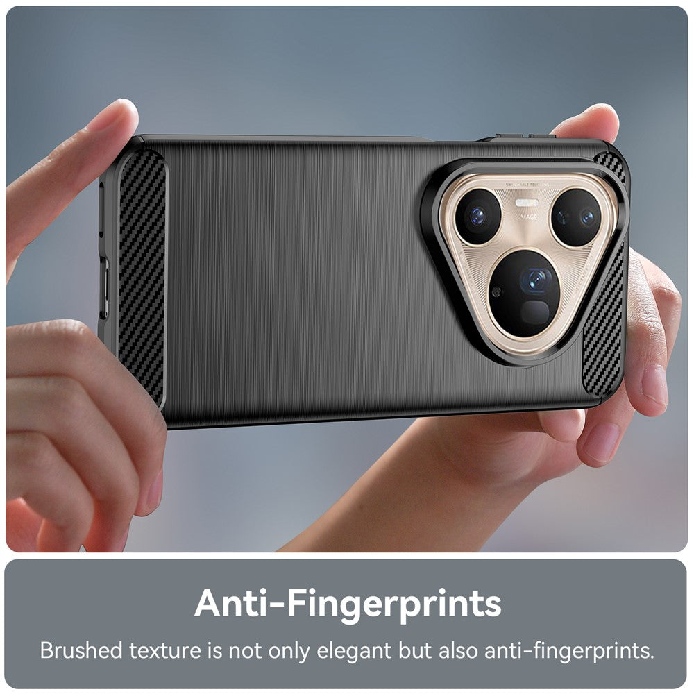 WANLONFENG För Huawei Pura 80 Ultra Skal med Skärmfilm LS-serien Stort Linshål Borstad Textur TPU mobilskal