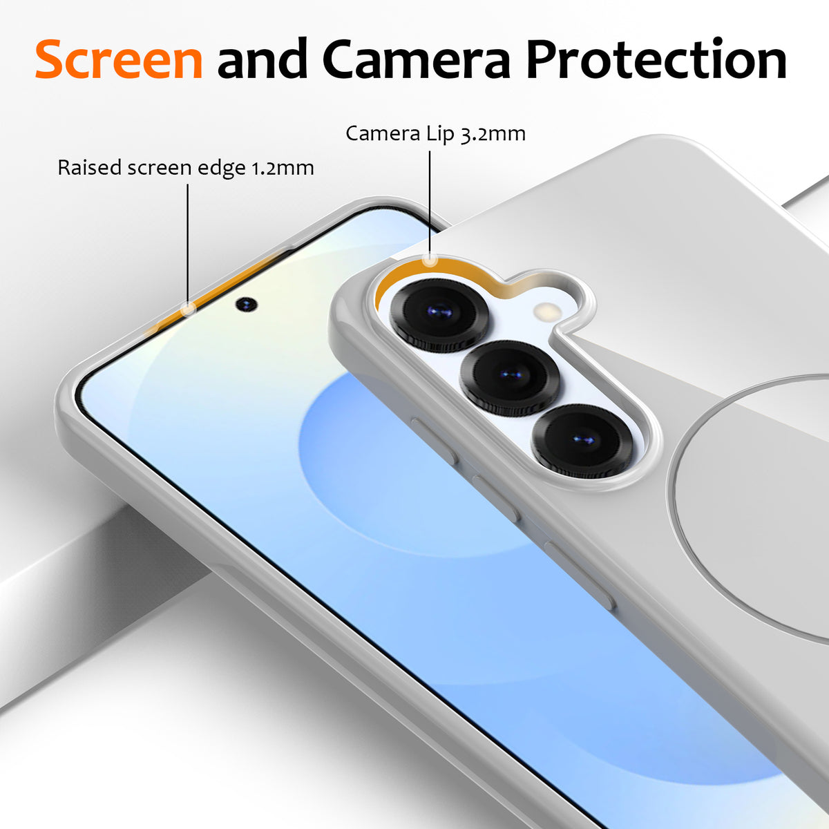 Samsung Galaxy S25 FE Magnetiskt Skal TPU mobil Baksida med Snodd