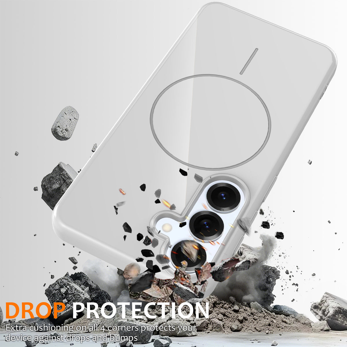 Samsung Galaxy S25 FE Magnetiskt Skal TPU mobil Baksida med Snodd