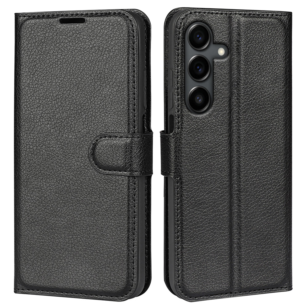 For Samsung Galaxy S25 FE Case Litchi Texture Shockproof Leather Wallet Phone Cover