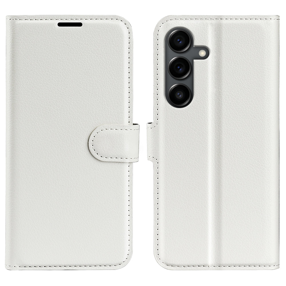 For Samsung Galaxy S25 FE Case Litchi Texture Shockproof Leather Wallet Phone Cover