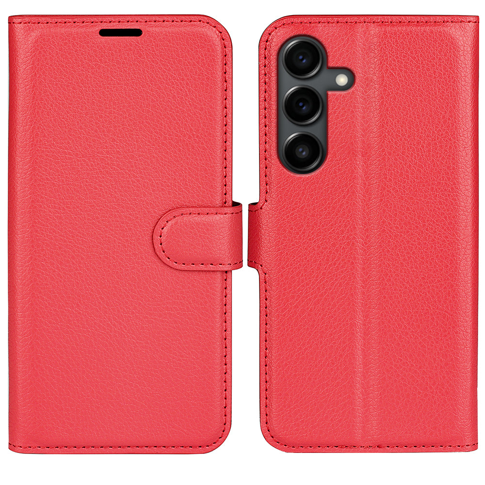 For Samsung Galaxy S25 FE Case Litchi Texture Shockproof Leather Wallet Phone Cover