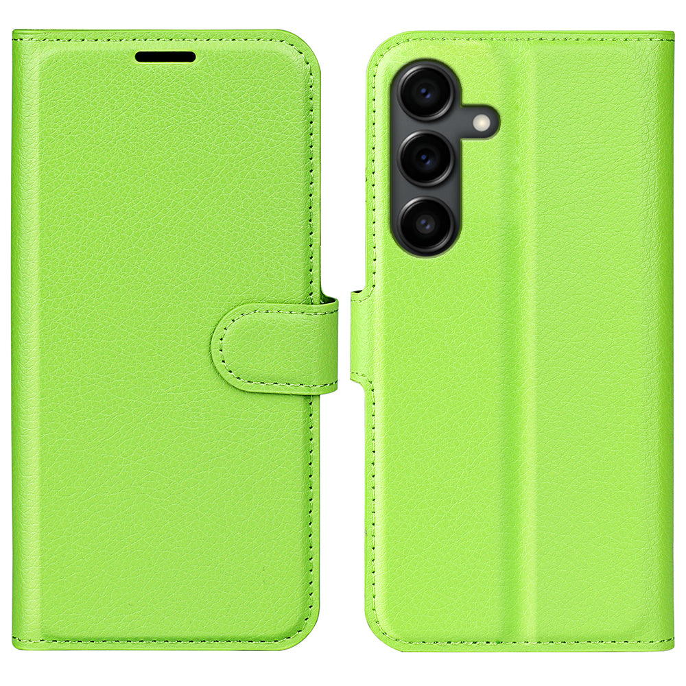 For Samsung Galaxy S25 FE Case Litchi Texture Shockproof Leather Wallet Phone Cover