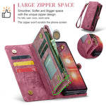 CASEME For Samsung Galaxy Z Fold7 5G Phone Cases  008 Leather Cover with Detachable Wallet and Strap