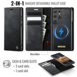 CASEME Til Samsung Galaxy S22 Ultra 5G Cover C49 Magnetisk Cover RFID-blokerende Aftagelig Pung Læder Telefoncover