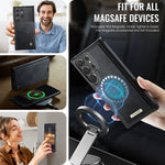 CASEME Til Samsung Galaxy S22 Ultra 5G Cover C49 Magnetisk Cover RFID-blokerende Aftagelig Pung Læder Telefoncover