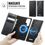 CASEME Til Samsung Galaxy S22 Ultra 5G Cover C49 Magnetisk Cover RFID-blokerende Aftagelig Pung Læder Telefoncover