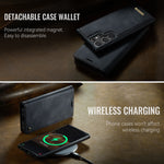 CASEME Til Samsung Galaxy S22 Ultra 5G Cover C49 Magnetisk Cover RFID-blokerende Aftagelig Pung Læder Telefoncover