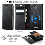 CASEME For Samsung Galaxy S23 Ultra Case C49 Magnetic Case RFID Blocking Detachable Wallet Leather Phone Cover