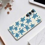 Til Samsung Galaxy A16 5G / 4G Cover Blåt Skildpaddemønster Trykt Lige Kant TPU Telefon Bagcover