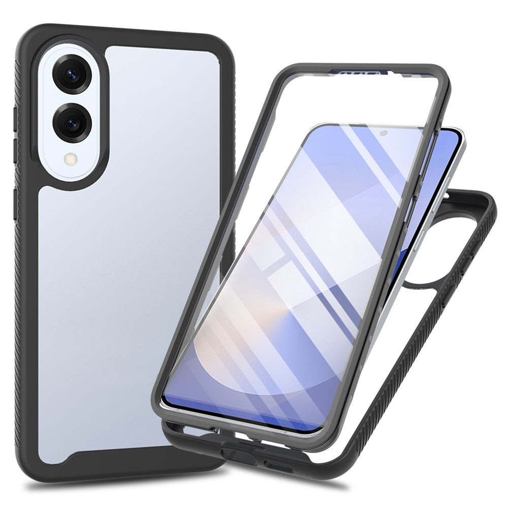 Clear Case for Samsung Galaxy S25 Edge PC + TPU Phone Back Cover with PET Screen Film
