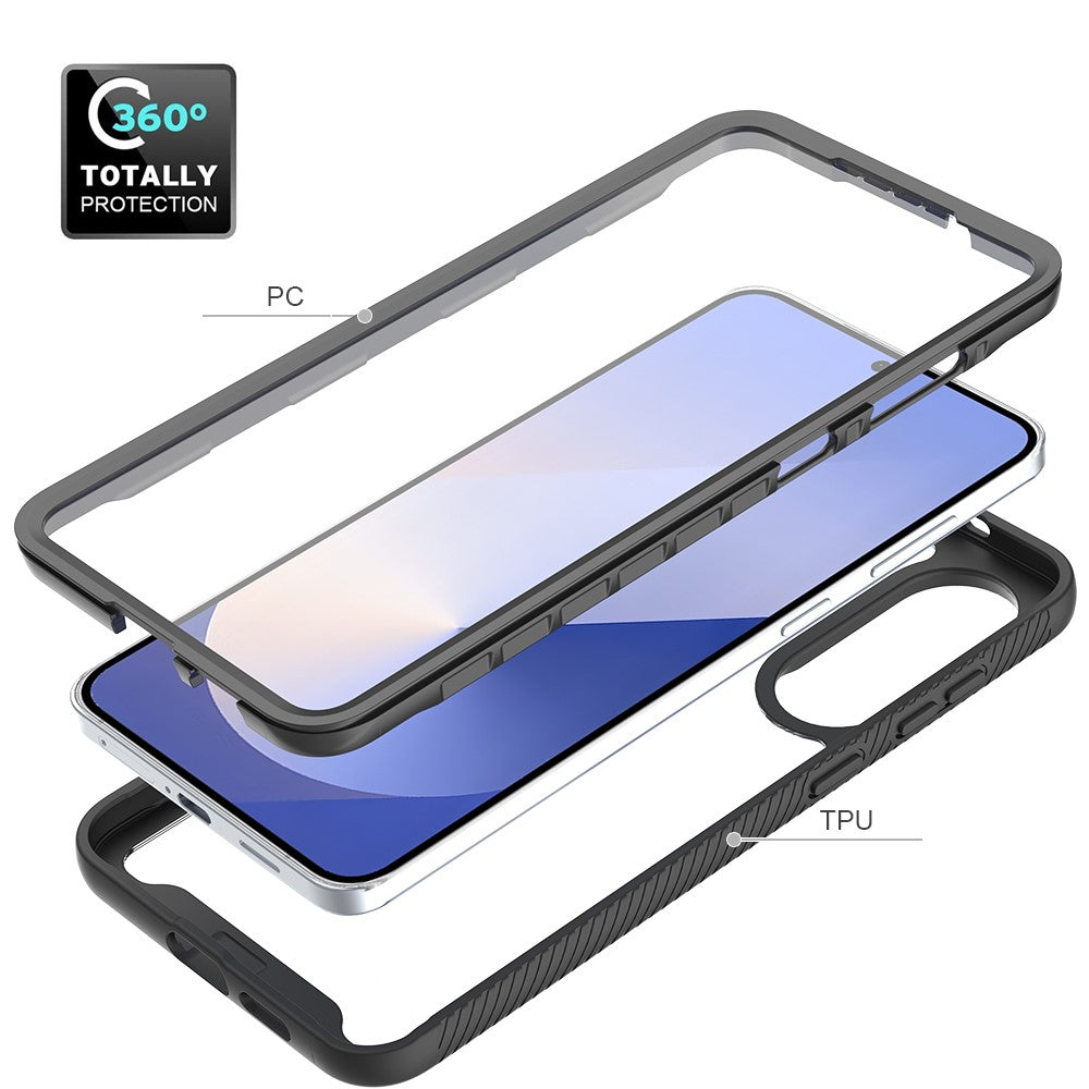 Clear Case for Samsung Galaxy S25 Edge PC + TPU Phone Back Cover with PET Screen Film
