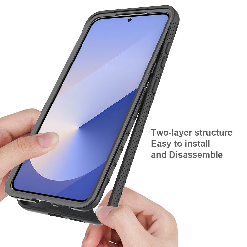 Clear Case for Samsung Galaxy S25 Edge PC + TPU Phone Back Cover with PET Screen Film