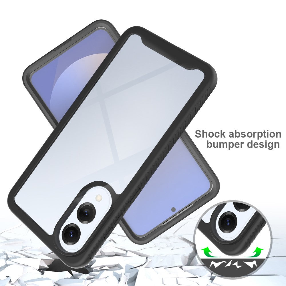 Clear Case for Samsung Galaxy S25 Edge PC + TPU Phone Back Cover with PET Screen Film
