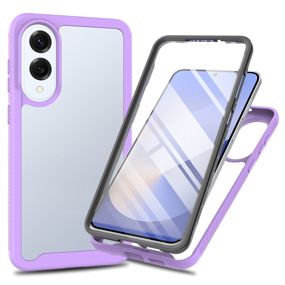 Clear Case for Samsung Galaxy S25 Edge PC + TPU Phone Back Cover with PET Screen Film