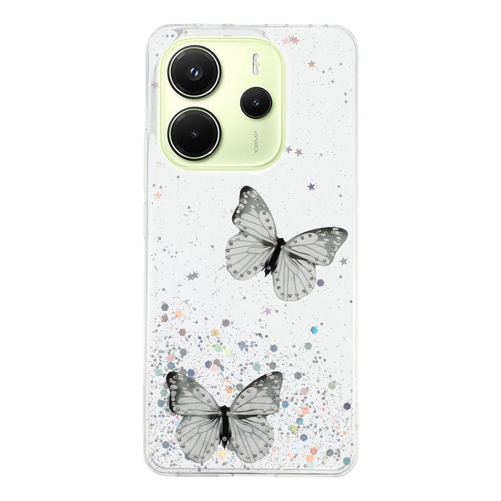 For Xiaomi Redmi Note 14 4G (163.25mm) Case Epoxy PVC Butterfly TPU Aesthetics Phone Cover