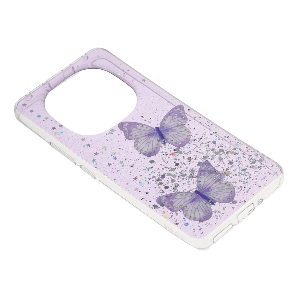 For Xiaomi Redmi Note 14 Pro 5G / Poco X7 5G Case Epoxy PVC Butterfly TPU Aesthetics Phone Cover
