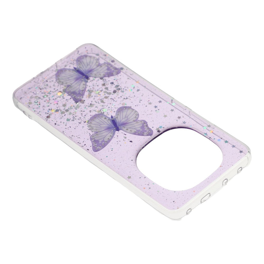 For Xiaomi Redmi Note 14 Pro 5G / Poco X7 5G Case Epoxy PVC Butterfly TPU Aesthetics Phone Cover